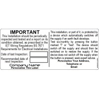 150 Swift PS14058HP Combined Periodic and Six Monthly Test Label