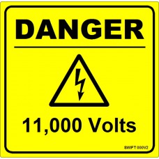 100 Swift 000V2 DANGER 11,000 Volts Labels