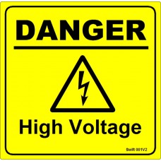 100 Swift 001V2 DANGER High Voltage Labels