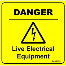 100 Swift 002V2 DANGER Live Electrical Equipment Labels