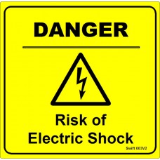 100 Swift 003V2 DANGER Risk of Electric Shock Labels