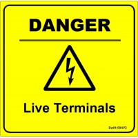 100 Swift 004V2 DANGER Live Terminals Labels