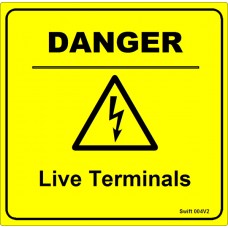 100 Swift 004V2 DANGER Live Terminals Labels