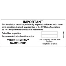 100 Swift 214P Personalised Periodic Test Label