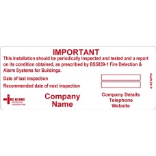 100 Swift 231P NICEIC Periodic Inspection Labels