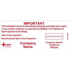 100 Swift 231P NICEIC Periodic Inspection Labels