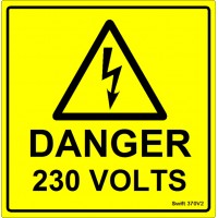 100 Swift 370V2 Danger 230 Volts Labels