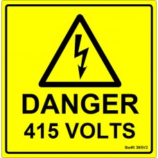 100 Swift 385V2 Danger 415 Volts Labels