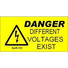 207 Swift 410 Danger Different Voltages Exist Labels