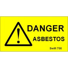 207 Swift 700 Danger Asbestos Labels