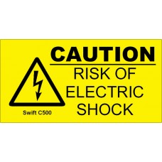 207 Swift C500 Caution Risk of Electric Shock Labels