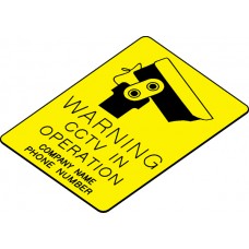 Swift WCO32E Engraved Sign WARNING CCTV IN OPERATION