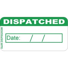 250 Swift DISP5025GW DISPATCHED DATE Labels