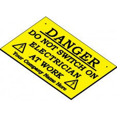 Swift DL14090CH Personalised Engraved Danger label