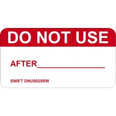 250 Swift DNU5025RW Do Not Use After Labels