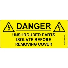 100 Swift DU14058V3 Danger Unshrouded Parts Isolate Before Rem