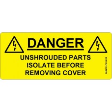 100 Swift DU14058V3 Danger Unshrouded Parts Isolate Before Rem