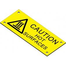 Swift EL10040BY CAUTION HOT SURFACES Engraved label