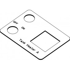 Swift EL12592BW Tank Heater A Engraved Label