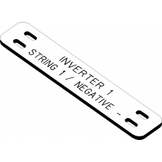 Swift ENGCTN1-1 Engraved External Label 65mm x 12mm x 1.6mm "INVERTER 1 STRING 1 / NEGATIVE -