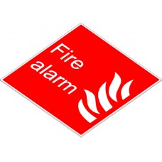 Swift FA1515E Fire Alarm Sign with Flames