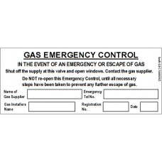 100 Swift GEC14058V3 Gas Emergency Control Labels