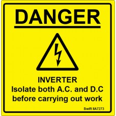 100 Swift IIA7273 INVERTER Isolate both AC and DC Labels