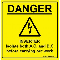 100 Swift IIA7273 INVERTER Isolate both AC and DC Labels