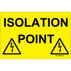 100 Swift IPE1510 ISOLATION POINT Label