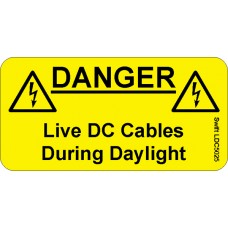207 Swift LDC5025 DANGER Live DC Cables