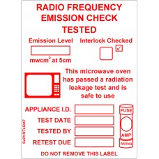 150 Swift MTL6446 Microwave Test Labels