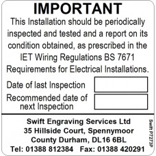 100 Swift P7273P Personalised Periodic Test Labels