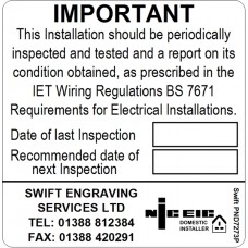 100 Swift PND7273P NICEIC Domestic Installer Periodic Test