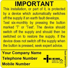 100 Swift SND7273PY NICEIC Domestic Installer Six Monthly Test