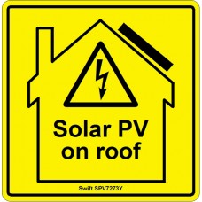 100 Swift SPV7273Y Solar PV on roof label