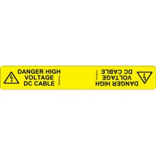 102 Swift TDHV18025DC DANGER HIGH VOLTAGE LIVE DC CABLES.