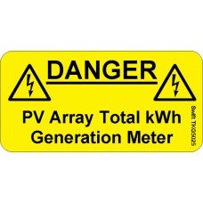 207 Swift TKG5025 DANGER PV Array Total kWh