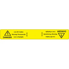 102 Swift TWPL18025 DANGER- Live DC Cables. Permanently Live in