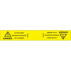 102 Swift TWPL18025 DANGER- Live DC Cables. Permanently Live in