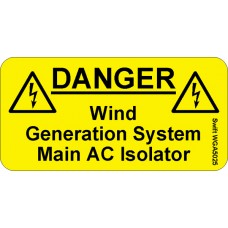 207 Swift WGA5025 DANGER Wind Generation System